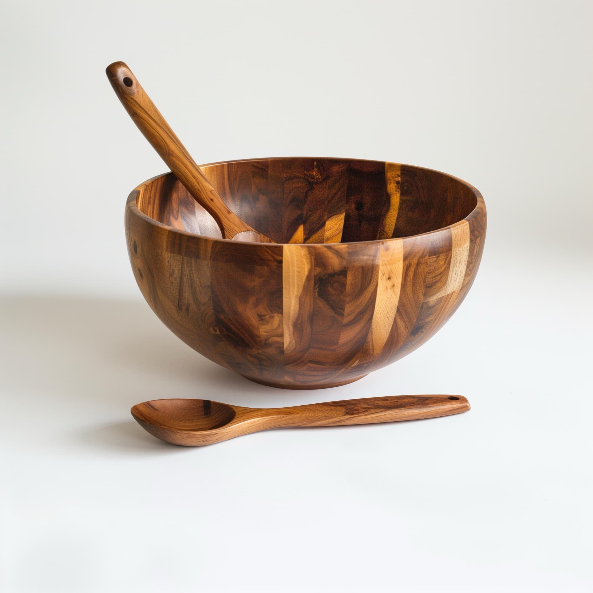 Wooden Salad Bowl Set